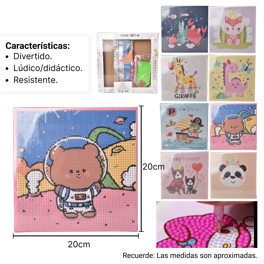 cuadro juguete de piedras didactico niños varios diseños mdf
