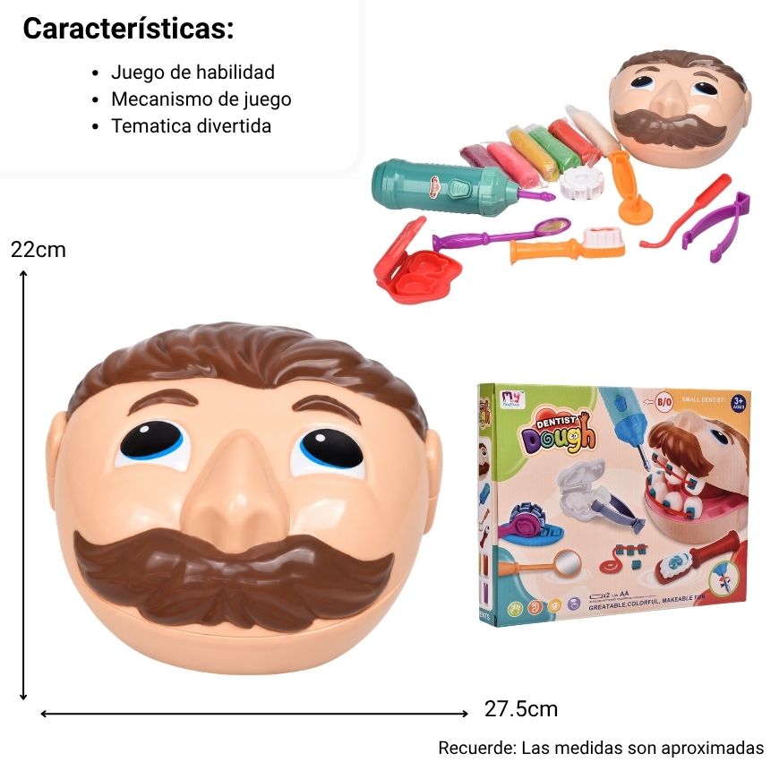 set dentista infantil con accesorios dim: 27.6*5.8*22.3cm