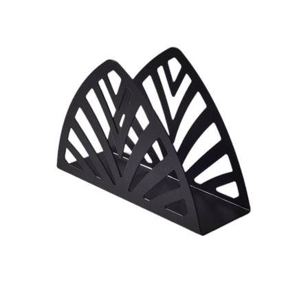 SERVILLETERO TRIANGULAR NEGRO DE ACERO INOXIDABLE DIM: 12X8