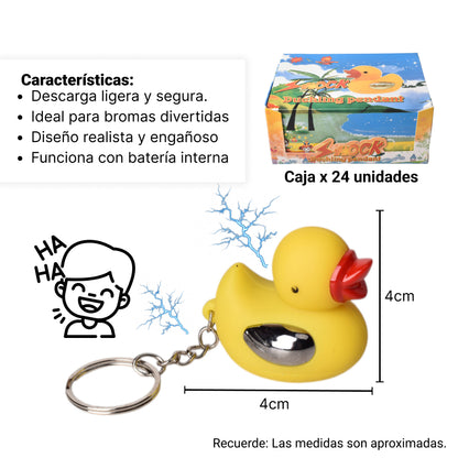 LLAVERO BROMA SHOK FORMA PATO PLASTICO+METAL DIM:4X4