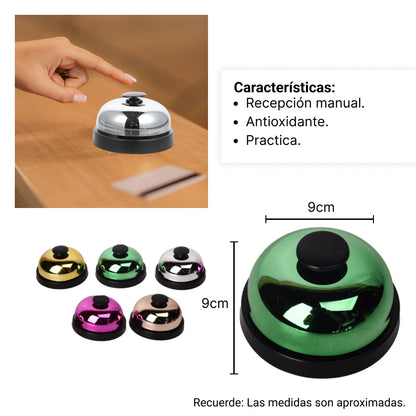 CAMPANA TIMBRE EN METAL DIFERENTES COLORES
