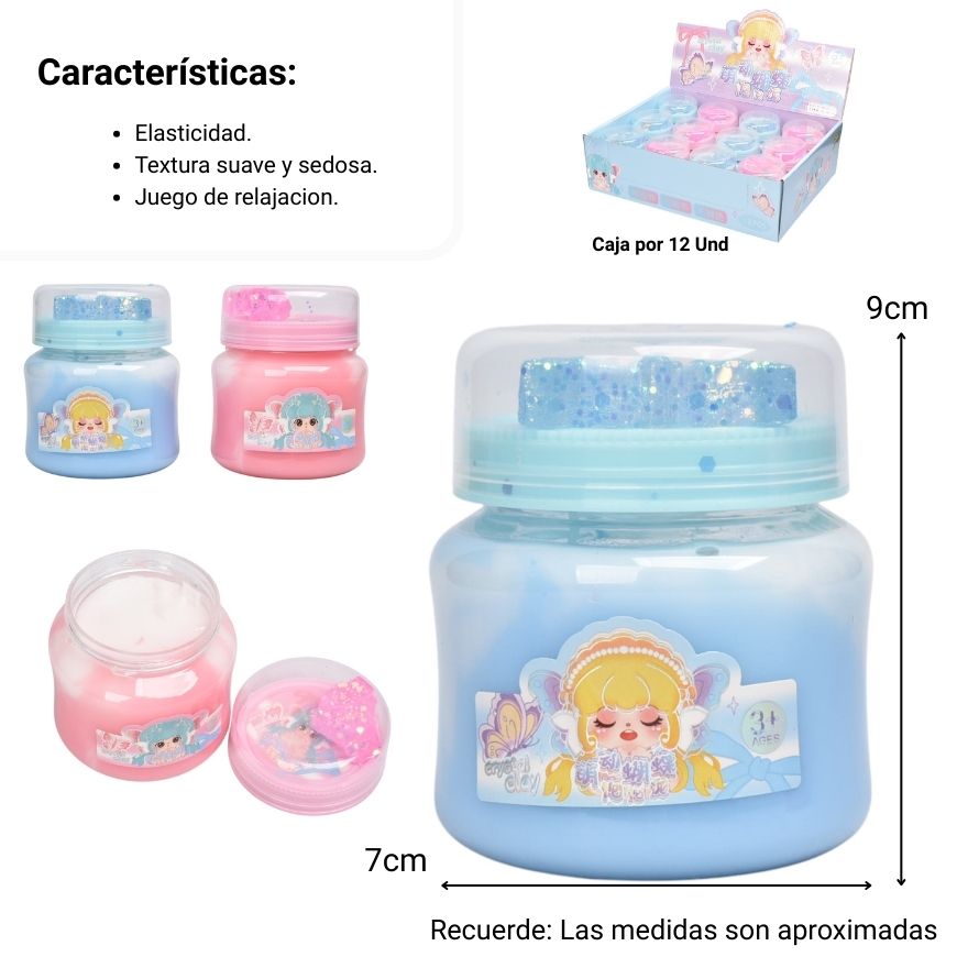 slime gel moldeable plastico varios colores dim:8x8x8