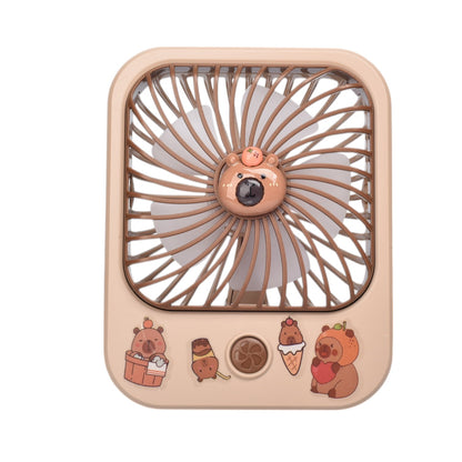VENTILADOR CUADRADO PLASTICO RECARGABLE DIM:12X10X3