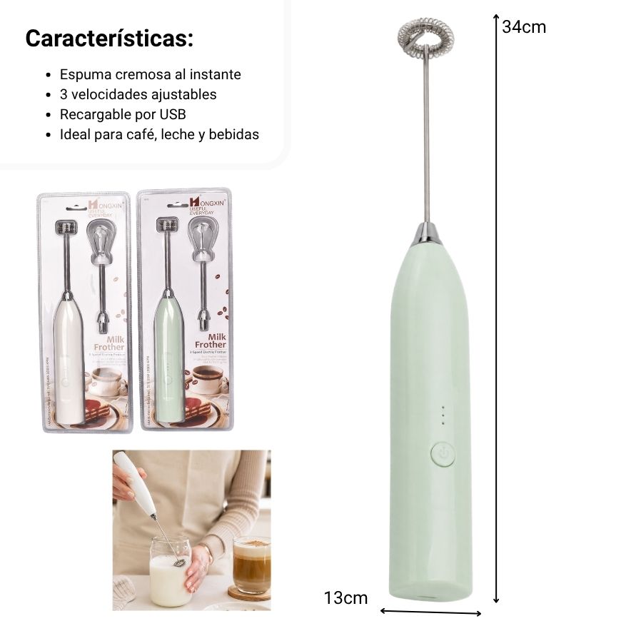 batidor electrico plastico portatil mezclador dim:34x14cm