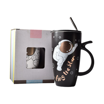 MUG GRANDE POCILLO CERAMICA ASTRONAUTA CON PITILLO