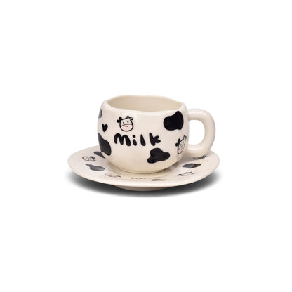 POCILLO SET CON PLATO 140ML CERAMICA
