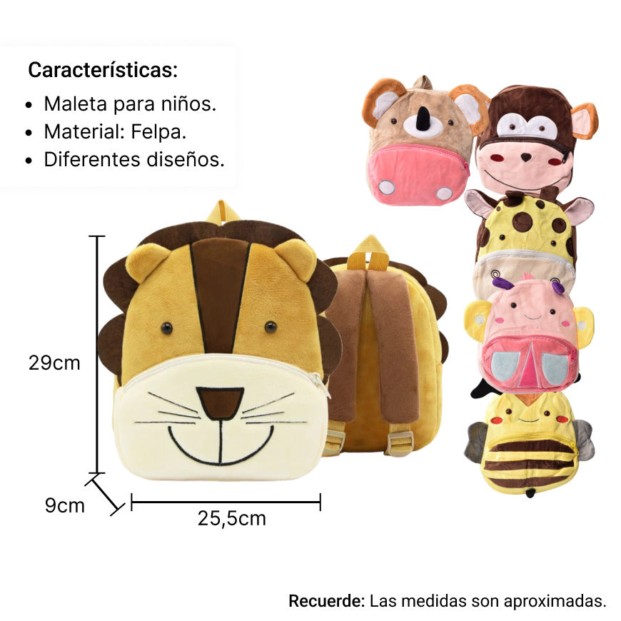 morral en poliester dim:29*25cm animales jegz