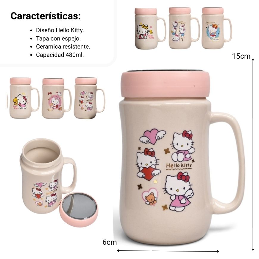 mug pocillo ceramica prj tapa espejo 480ml