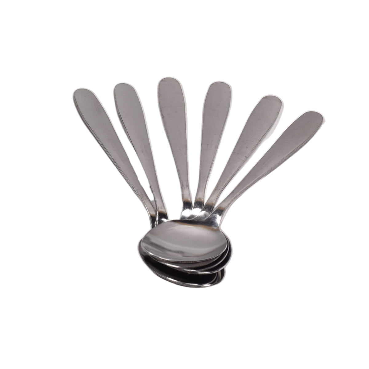 cuchara x 6und en metal acero inoxidable dim:20cm