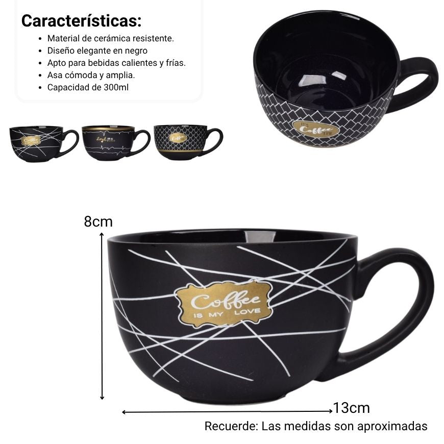 pocillo ceramica 300ml dim:12x12x8