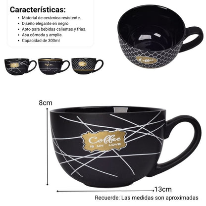 POCILLO CERAMICA 300ML DIM:12X12X8