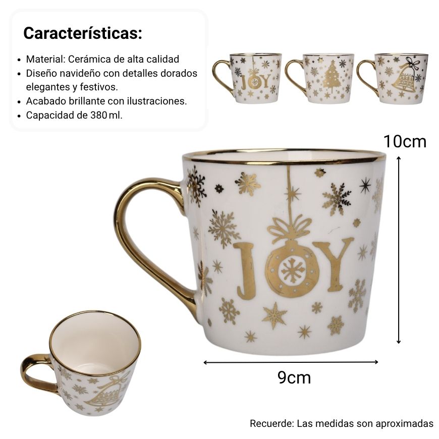 mug pocillo en ceramica navidad 380ml dim:10x9cm