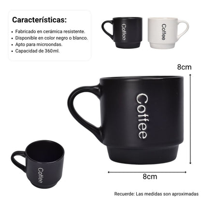 MUG POCILLO EN CERAMICA 360ML DIM:8x8CM