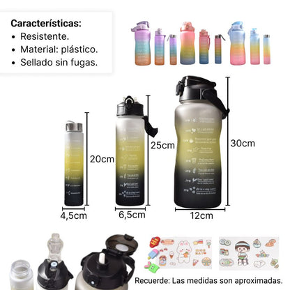 SET BOTELLA DE AGUA X 3 UND