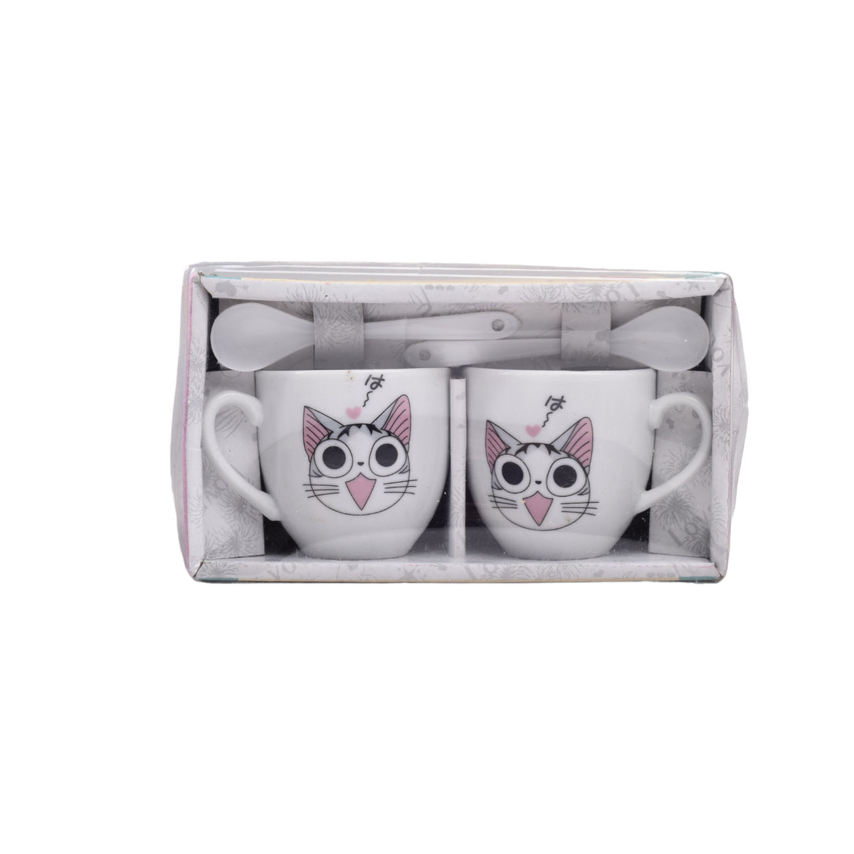 pocillos con cucharas set 2pcs ceramica dim:5*6*6cm
