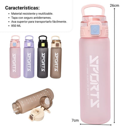 BOTELLA DE AGUA 850ML PLASTICO