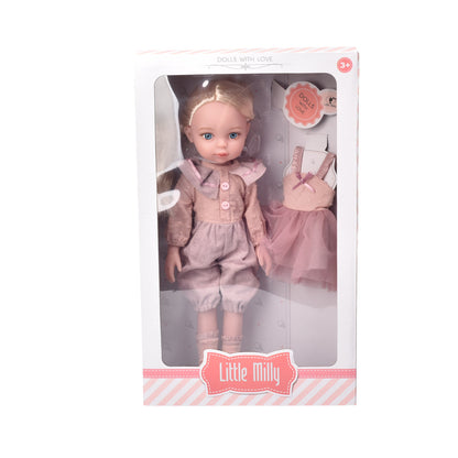 JUGUETE MUÑECA DE CAUCHO CON ACCESORIOS DIM:22X10X36
