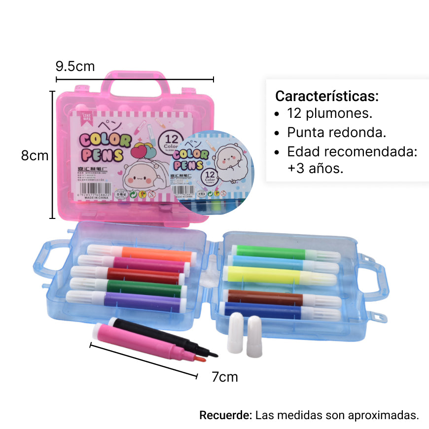 marcador infantil por 12 piezas