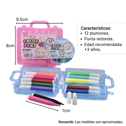 MARCADOR INFANTIL POR 12 PIEZAS