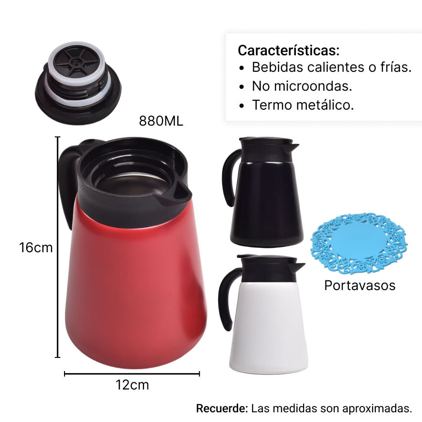 termo metalico 880ml