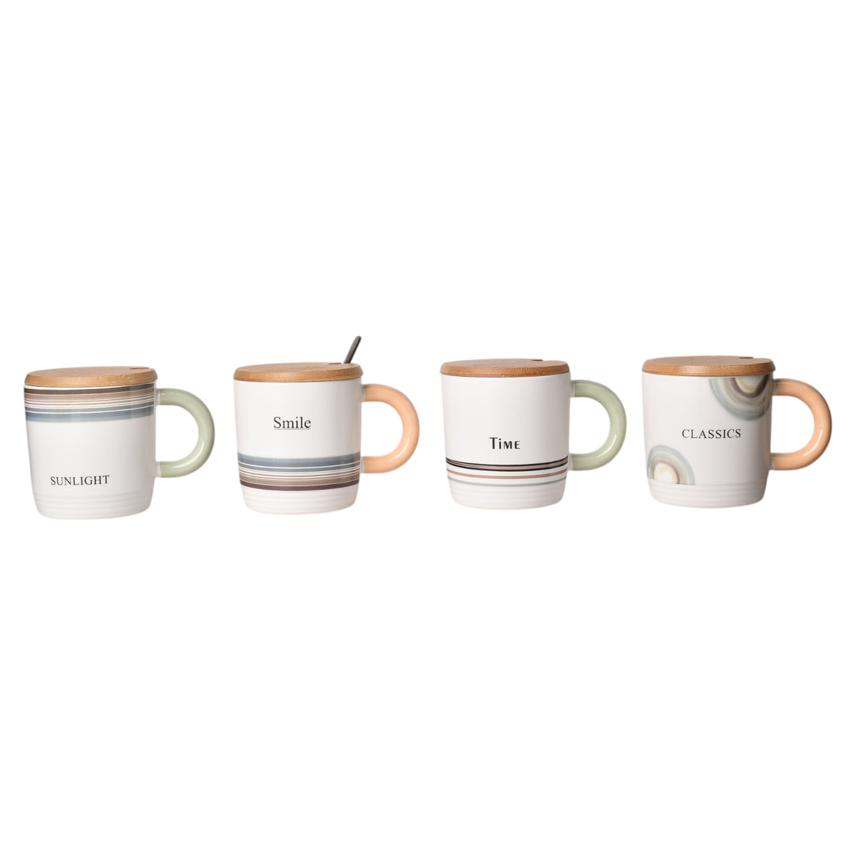 mug pocillo ceramica con tapa de madera 380ml dim:9*9*10