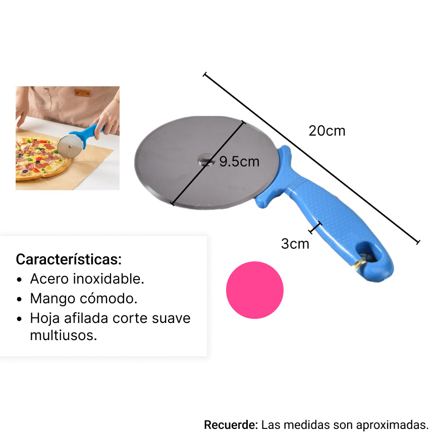 cortador de pizza acero inoxidable