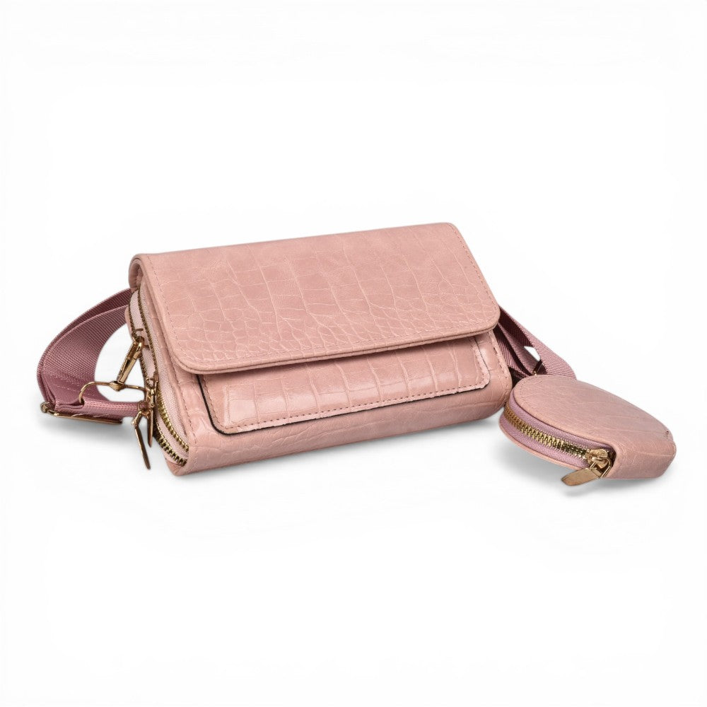 bolso para dama sintetico con monedero dim: 19x13x6