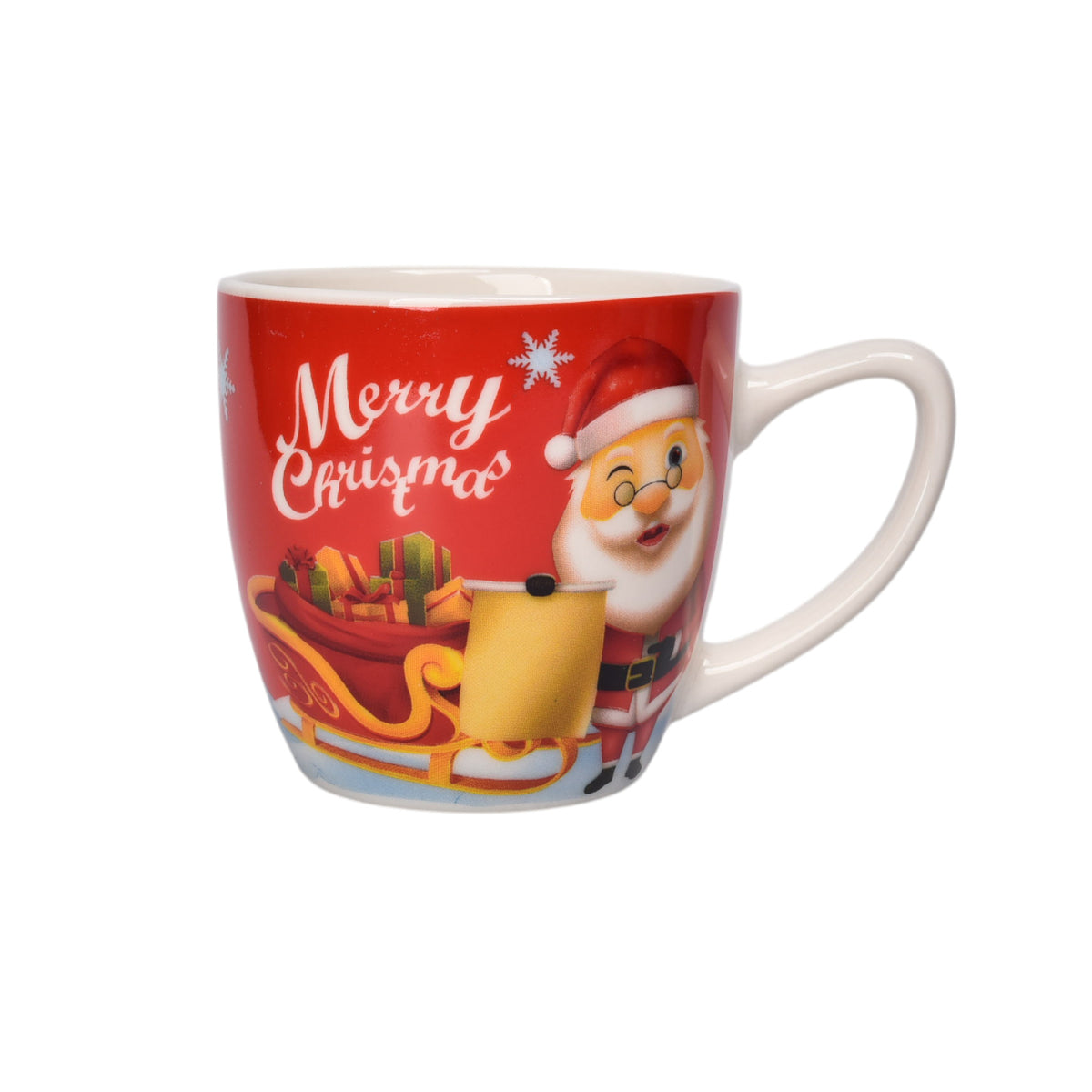 pocillo navidad ceramica con caja 210ml dim:7x7x7