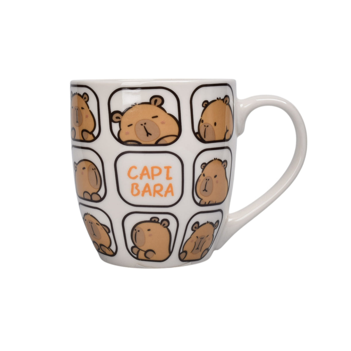 mug pocillo ceramica diseño de capybara 450ml dim:9x9x10