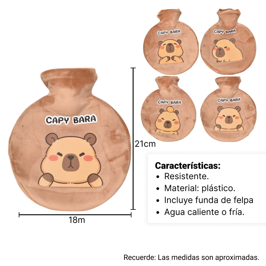 bolsa termica para agua caliente caucho + poliester diseño c