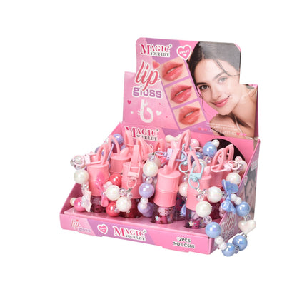 LLAVERO CON BRILLO PLASTICO DIM:9X2