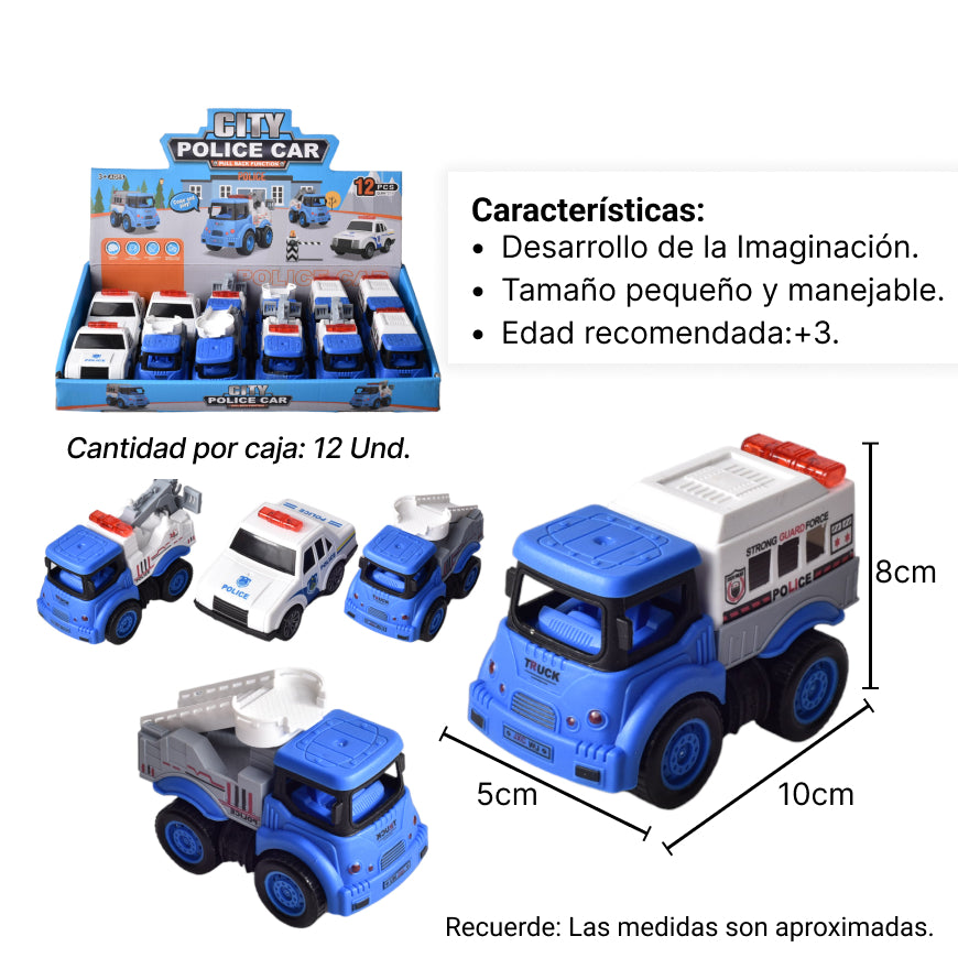 juguete carro policia unidad plasticos