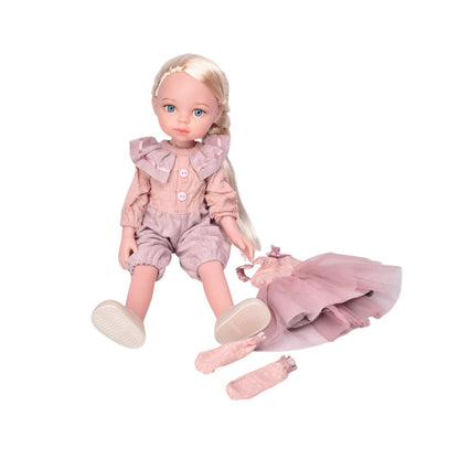 JUGUETE MUÑECA DE CAUCHO CON ACCESORIOS DIM:22X10X36