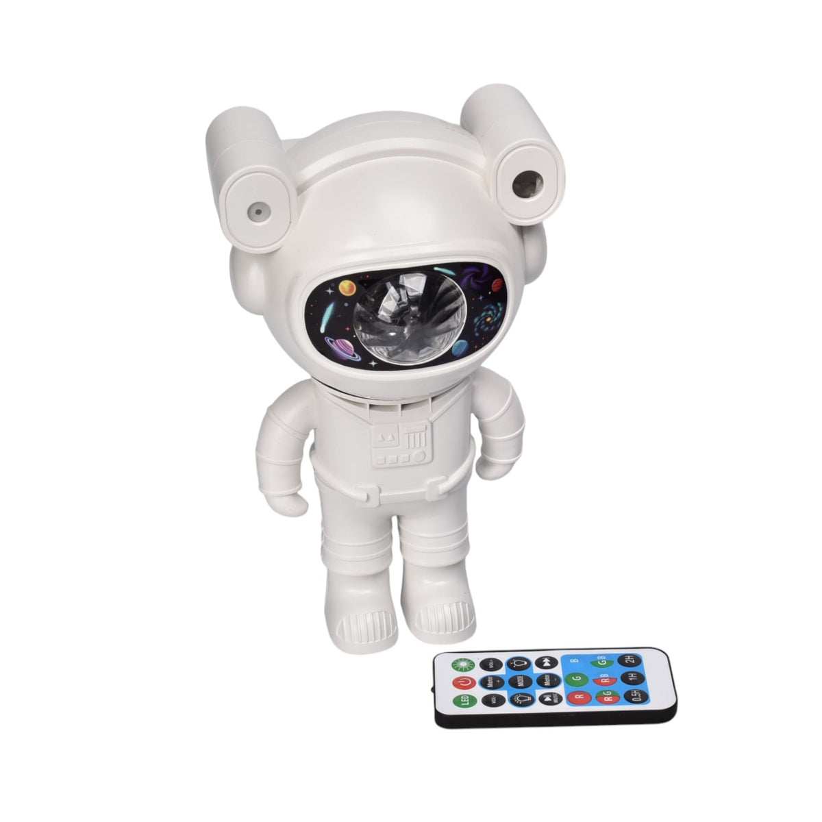 proyector con cable usb recargable forma astronauta plastico