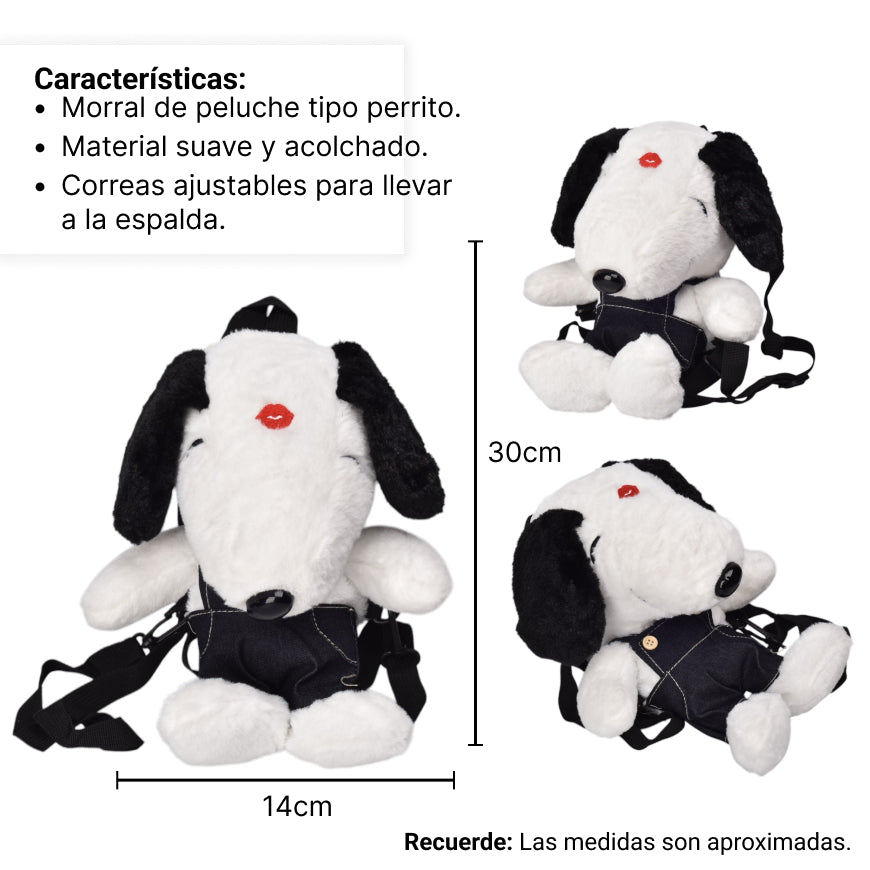 maleta morral peluche personaje dim:30x14x20
