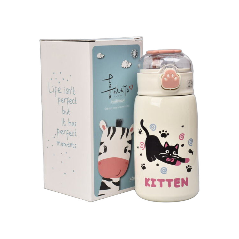 termo acero inoxidable 400ml gatos dim: 7x7x17