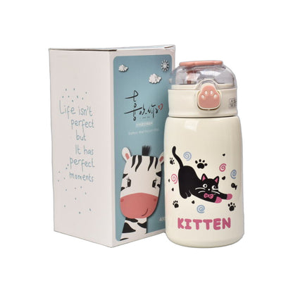 TERMO ACERO INOXIDABLE 400ML GATOS DIM: 7X7X17