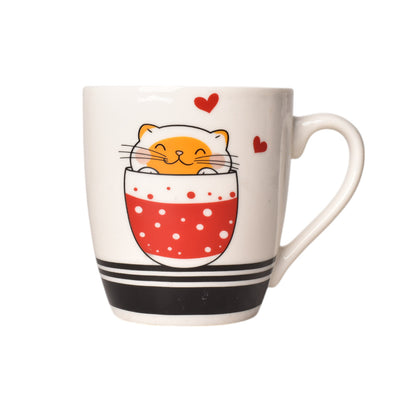 MUG POCILLO CERAMICA DISEÑO DE GATOS 200ML DIM:7X7X8