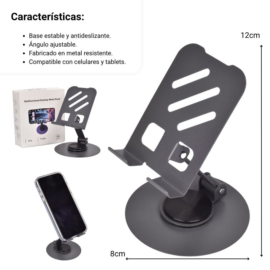 soporte plegable para celular dim:6x8x12cm