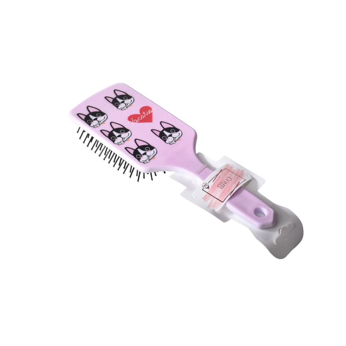 cepillo plastico para cabello diseño perros dim:7x24x4