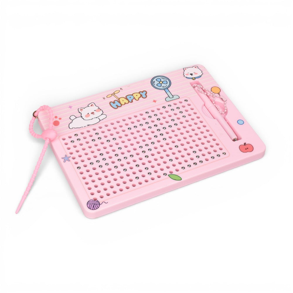 tablero magnetico rosado con lapiz plastico y metal dim:14x20