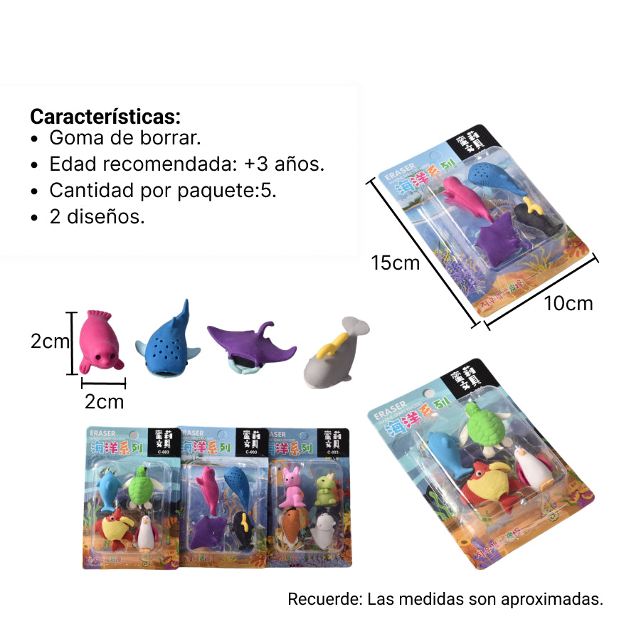 set borradores forma peces
