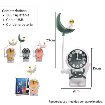LAMPARA FORMA ASTRONAUTA AJUSTABLE ESCRITORIO MESA