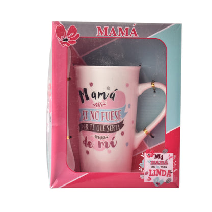MUG POCILLO CON CUCHARA CERAMICA