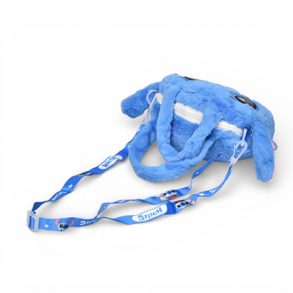 BOLSO CARTERA PERSONAJE AZUL POLIESTER PELUCHE DIM:20X14X3