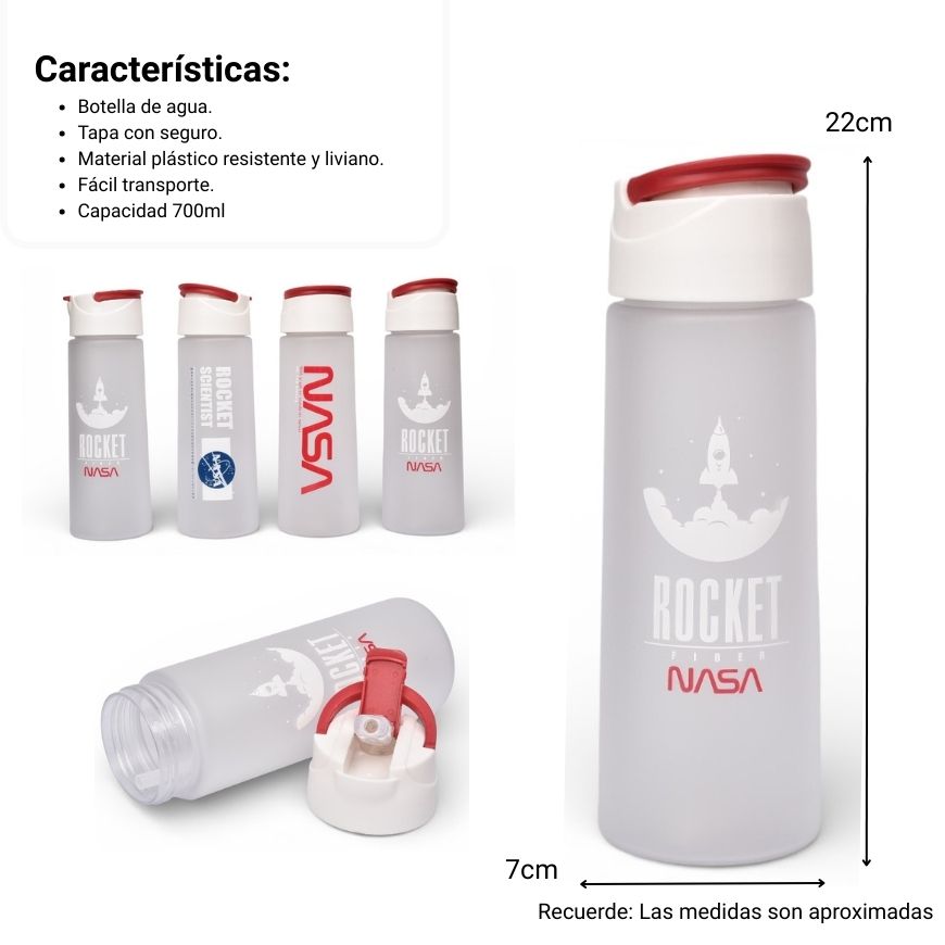 botella de agua 700ml plastica