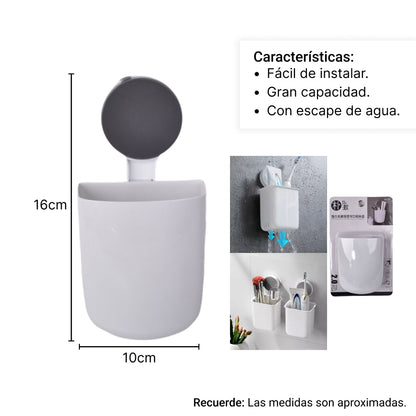 PORTA CEPILLOS PARED DIM:12*10CM
