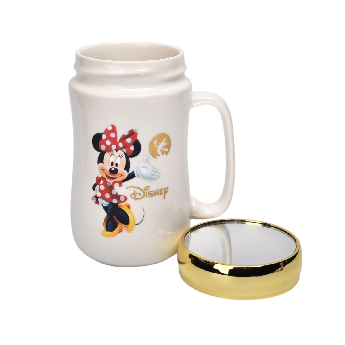 pocillo ceramica diseño pato con tapa 450ml dim:7x14