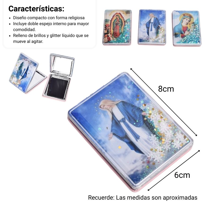 espejo cuadrado cartera dim:6x8