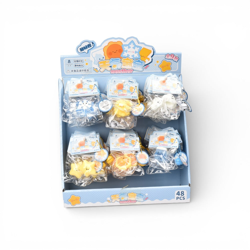 squishy anti estrés clima elastico caucho  dim: 4x3x1